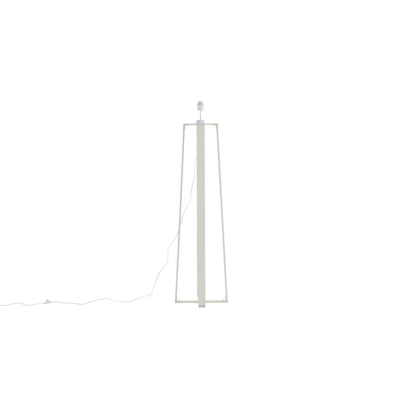 Avspark -Floor Lamp - Blk Leg / White Glass/Add hote Glass ball on top