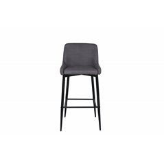 Plaza Bar Chair - Black / Grey Micro Fibre