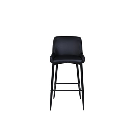 Plaza Bar Chair - Black / Black PU