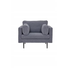 Boom Single Chair - Teddy Fabric Dark Grey