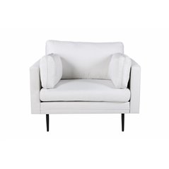 Boom Single Sofa - Black / Light Beige Fabric