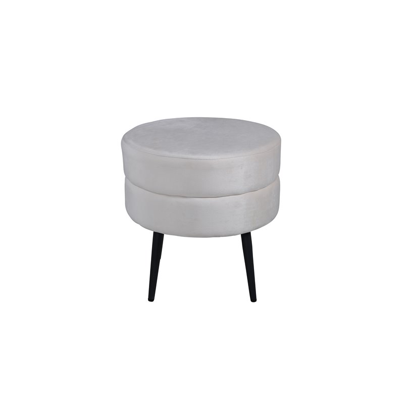 Pot Pouf - musta / beige sametti