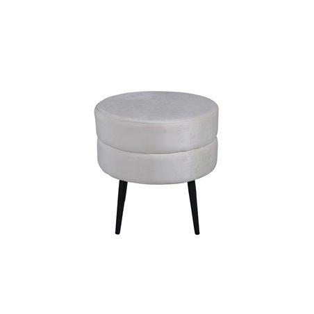 Pot Pouf - musta / beige sametti