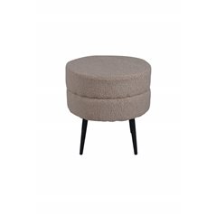 Pot Pouf - Black / Beige Teddy