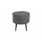 Pot Pouf - Black / Greige Teddy