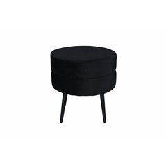 Pot Pouf - Black / Black Velvet