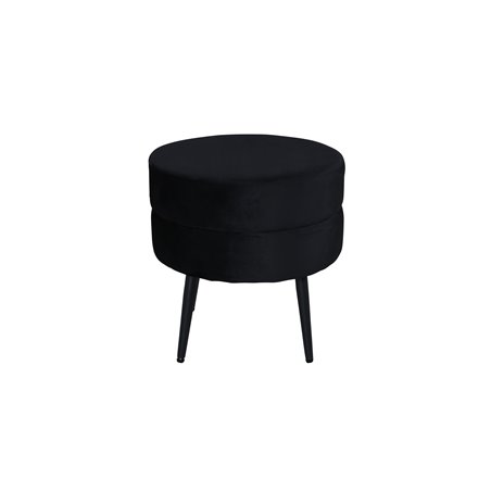 Pot Pouf - Black / Black Velvet