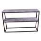 Rise Side Table Double - Black / concrete -look