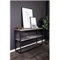 Rise Side Table Double - Black / concrete -look