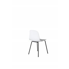 Arctic Dining Chair - Black Legs - White Plastic