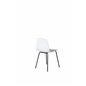 Arctic Dining Chair - Black Legs - White Plastic