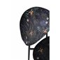 Vault Dining Chair - Brass legs - Black Flower printed fabric