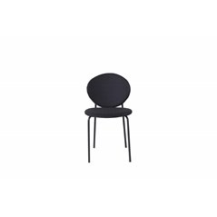 Vault Dining Chair - Black Legs - Black Fabric