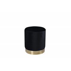 Benji Pouf - Brass / Black Velvet