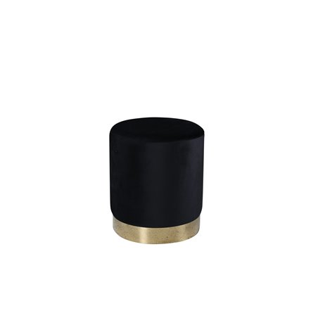 Benji Pouf - Brass / Black Velvet