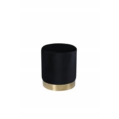 Benji Pouf - Brass / Black Velvet