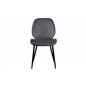 Emma Chair - Black / Black and Light Grey Black Velvet in Back Grey Velvet in front