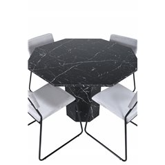 Kenth Chair - Black / Light Grey Velvet