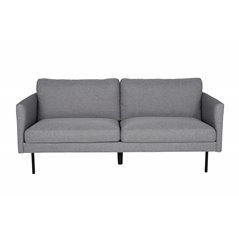 Zoom 2-seat sofa - Black / Steel Grey Fabric