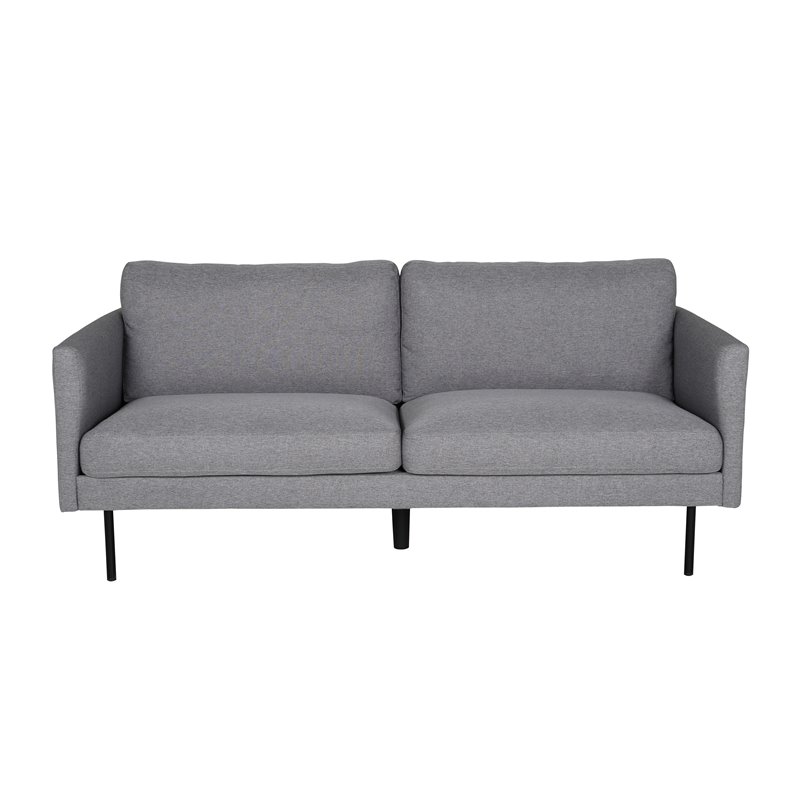 Zoom 2-seat sofa - Black / Steel Grey Fabric