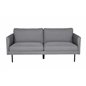 Zoom 2-seat sofa - Black / Steel Grey Fabric