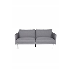 Zoom 2-seat sofa - Black / Steel Grey Fabric