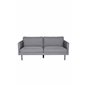 Zoom 2-seat sofa - Black / Steel Grey Fabric