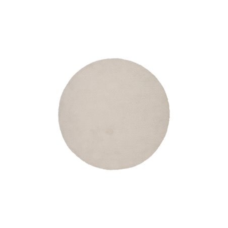 Teddy Round Polyester Carpet - 200*200- White