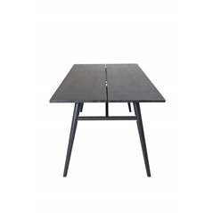 Sleek Extentiontable Black Brushed - 190*95