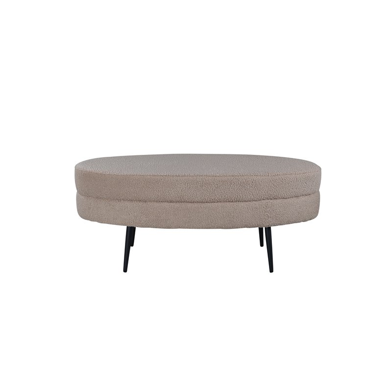 Otto Pouf - musta / beige nalle