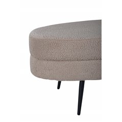 Otto Pouf - Black / Beige Teddy