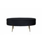 Otto Pouf - Brass / Black Velvet