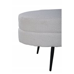 Otto Pouf - Black / Offwhite Teddy