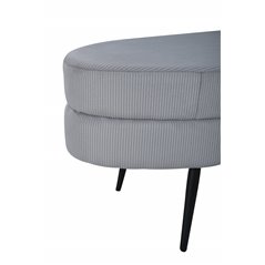 Otto Pouf - Black / Grey Corduroy