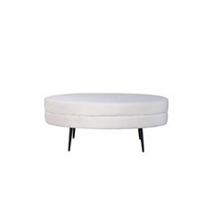 Otto Pouf - Black / Beige Velvet