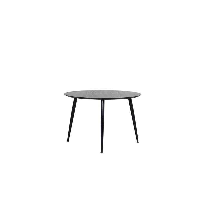 Dipp Dining Table - 115cm - Black Veneer / All black legs