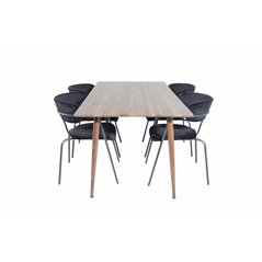 Polar Dining Table 180 cm - Walnut top - Walnut Legs