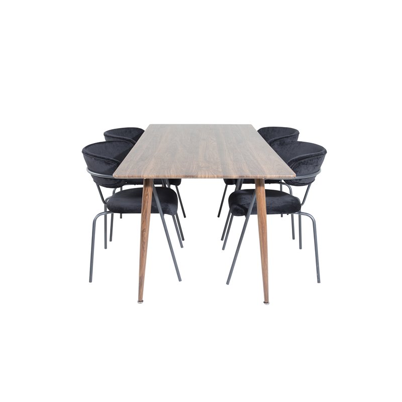 Polar Dining Table 180 cm - Walnut top - Walnut Legs