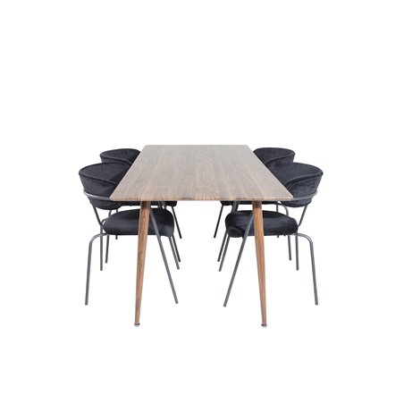 Polar Dining Table 180 cm - Walnut top - Walnut Legs