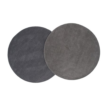 Ulla - Wool / Polyester Carpet - Dark Grey - ø200