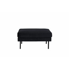 Zoom Ottoman - Black / Black Velvet