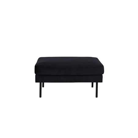 Zoom Ottoman - Black / Black Velvet