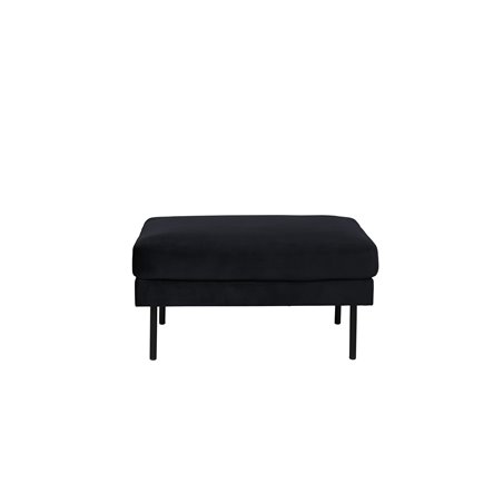 Zoom Ottoman - Black / Black Velvet