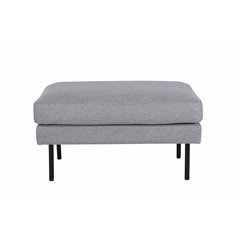 Zoom Ottoman - Black / Steel Grey Fabric