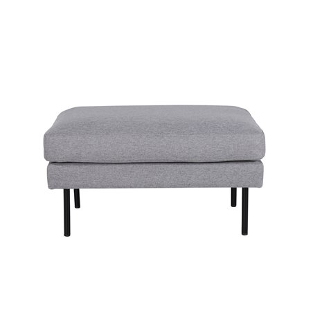 Zoom Ottoman - Black / Steel Grey Fabric