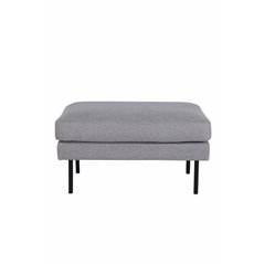 Zoom Ottoman - Black / Steel Grey Fabric