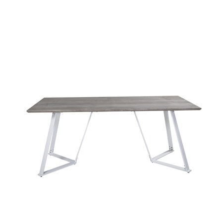 Marina Dining Table - Grey "oak" / White Legs