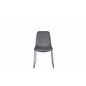 Muce Dining Chair - Black Legs - Grey Velvet