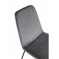 Muce Dining Chair - Black Legs - Grey Velvet