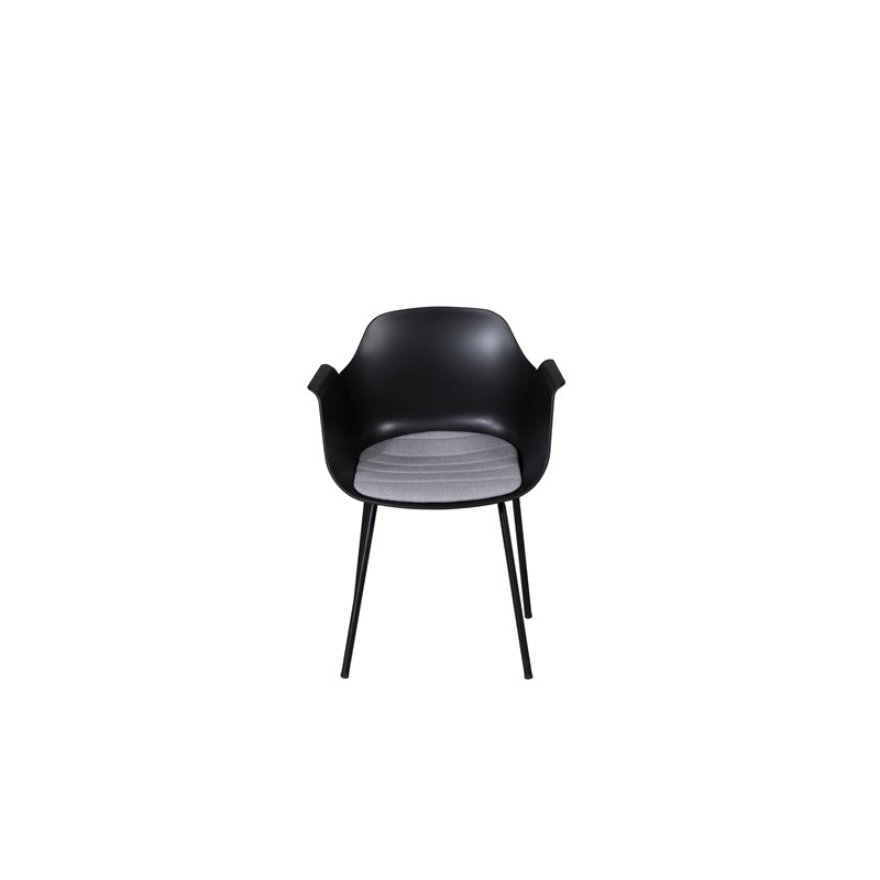 Comfort Plastic Dining Chair - Black Legs -Black Plastic